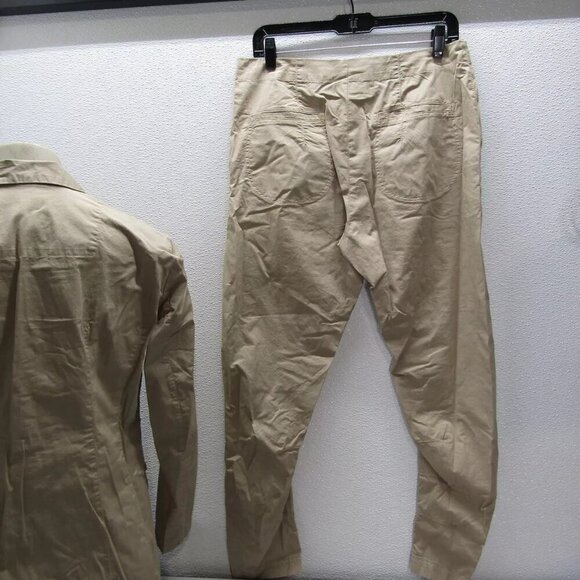 NEW BITTE KAI RAND Womens Cotton Twill Pant and Jacket Set Size M Beige - Picture 10 of 15